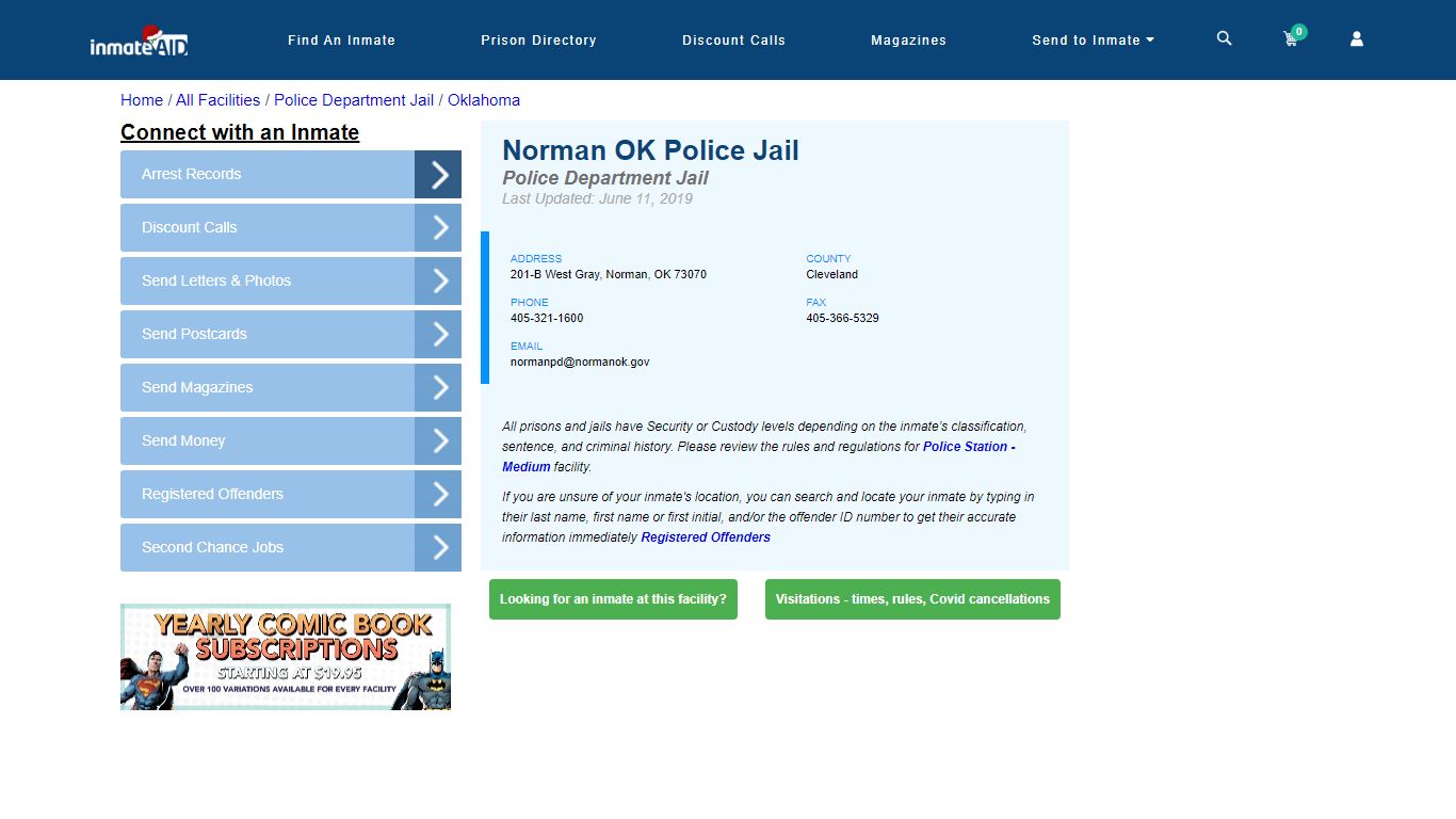 Norman OK Police Jail & Inmate Search - Norman, OK