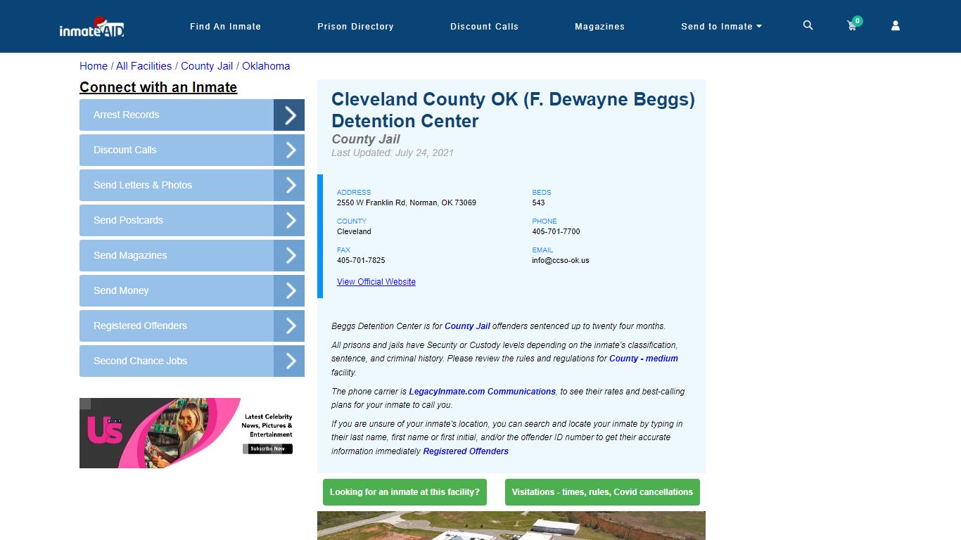 Cleveland County OK (F. Dewayne Beggs) Detention Center